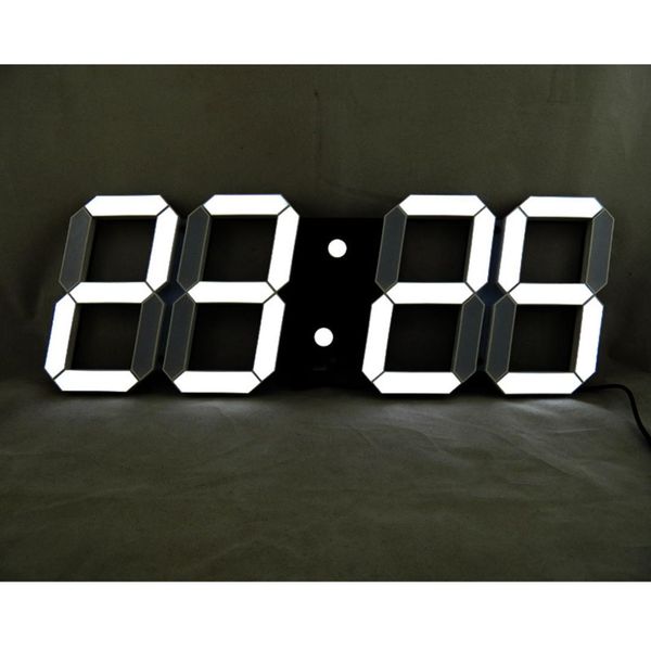 

3d led digital wall clocks 24 hours display brightness dimmable nightlight snooze function for home kitchen office