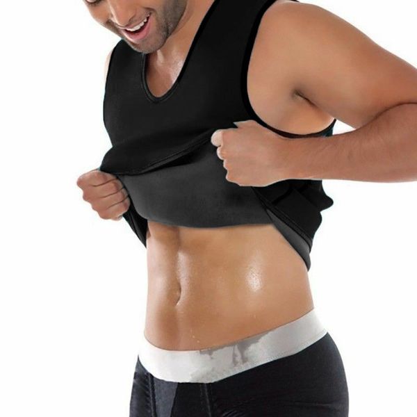 

men sweat body shaper waist trainer slim corset vest slimming tummy shaper underwear corset bodysuit shapewear cinta modeladora, Black;brown