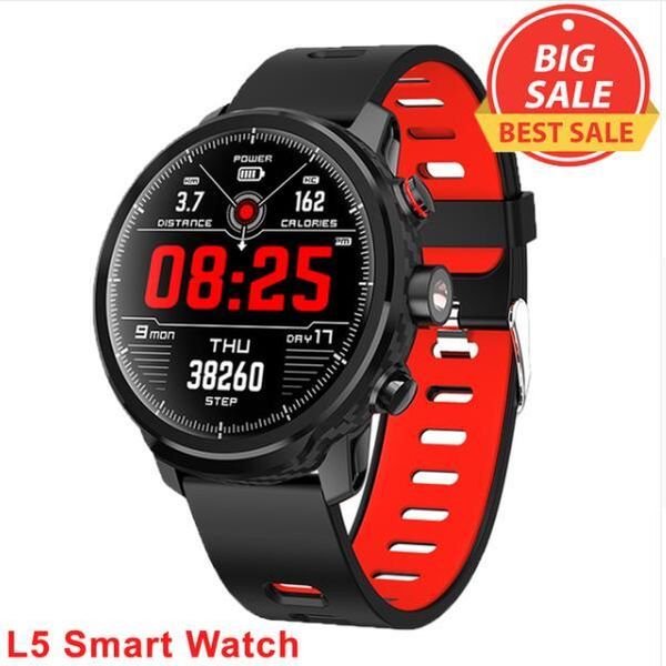 

l5 smart watch ip68 waterproof swimming smartwatch bluetooth android wristwatch call message reminder heart rate pedometer