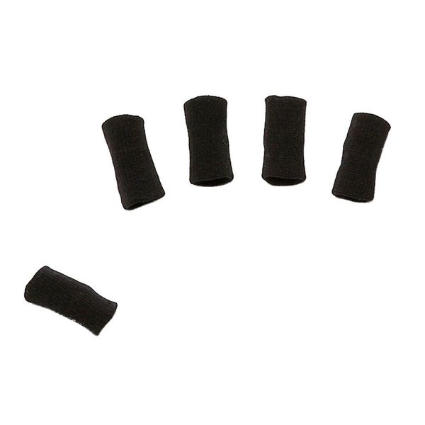 

sport stretchy finger sleeves elastic nylon protection brace surport wrap set of (5pcs, Black;red