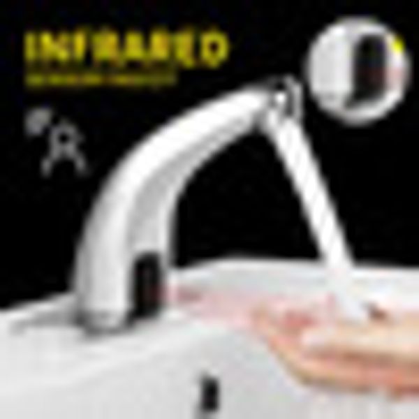 

touchless automatic sink hands free sensor tap cold infrared water saving inductive electric basin faucet bathroom home hotel