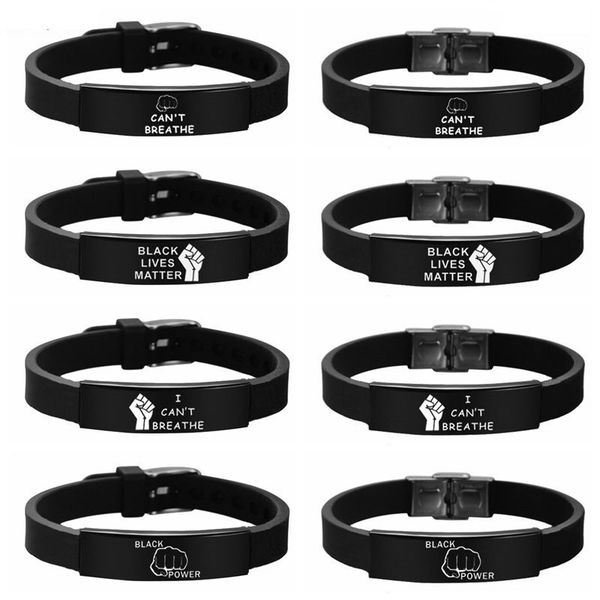 

black lives matter bracelet for men and women woven wrap metal heart love fashion trendy america style vintage gift kha153