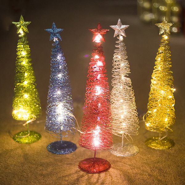 

блестящая рождественская елка украшения luminous xmas party home творческие украшения стол стол маленькое дерево деко