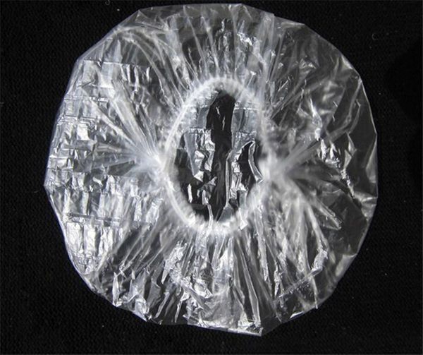 

купание упругих caps портативной одноразовой clear spa hair salon душ caps главного душ шляпа сантехник люкс 100шт