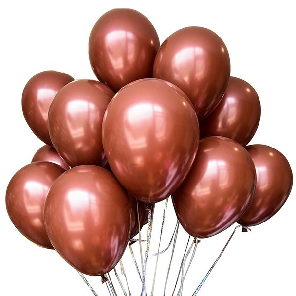 

12pcs розового золота globos 12 дюймов партия жемчужный шар латекса свадьба воздушные шары день рождения украшения дети украшения дома аксес