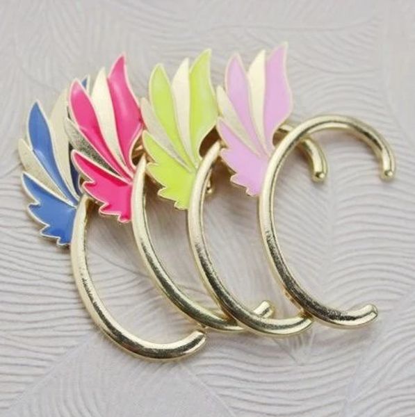 

coming fashion metal enamel lovely wing ear cuff vintage wind antique gothic snake cuff stud earring ear plated metal, Silver