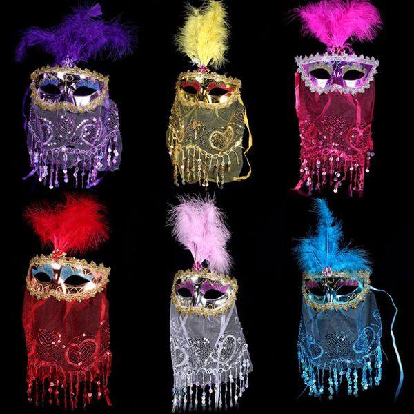 

sand fluff full face mask women girl party cosplay masquerade dance bar carnival halloween performance shooting props