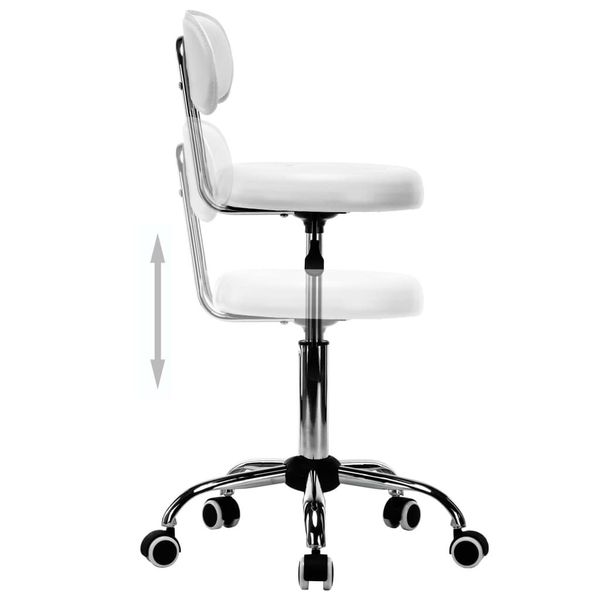 

rotating stools beauty salon synthetic leather white 2 pcs patio benches