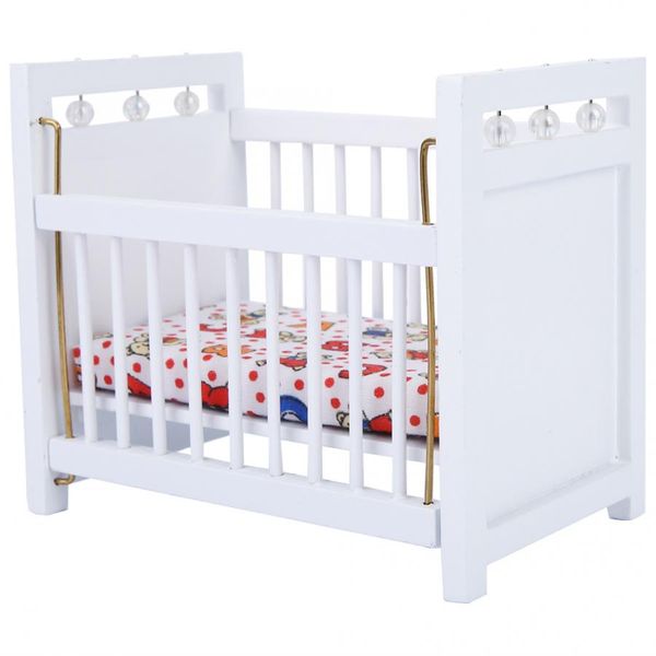 

miniature dollhouse wooden furniture model for 1:12 dolls baby kids pretend play toy doll house decor bedroom accessory