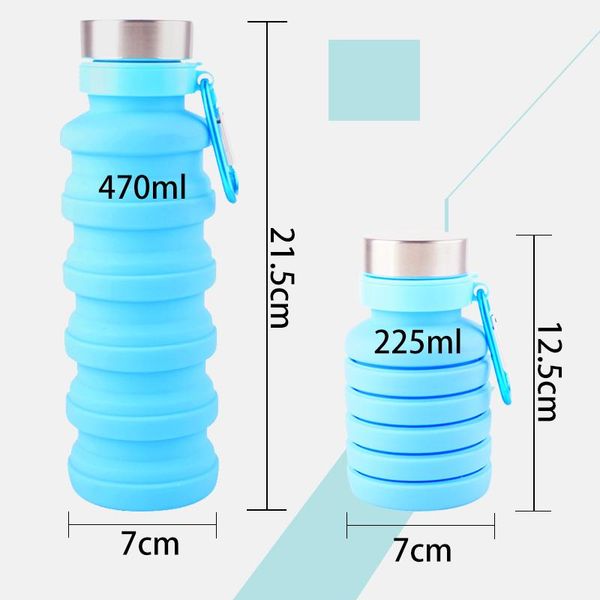 

19oz портативный бутылки выдвижной силиконовые воды складная складная кофе бутылки воды путешествия питьевая бутылка чашки кружки bpa free