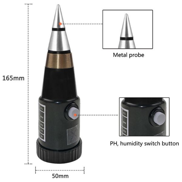 Freeshipping Handheld Vocht-vochtigheidsmeter Ph Tester Voor Tuin Bodem Metalen Sonde KS-05 10-80% Hygrometer