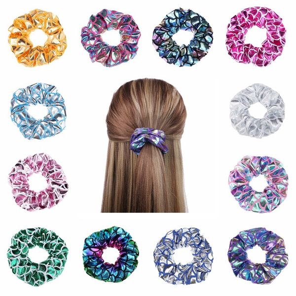 Girls Mermaid Scrunchies Elastic Hair Brands Women Ponytail Holder