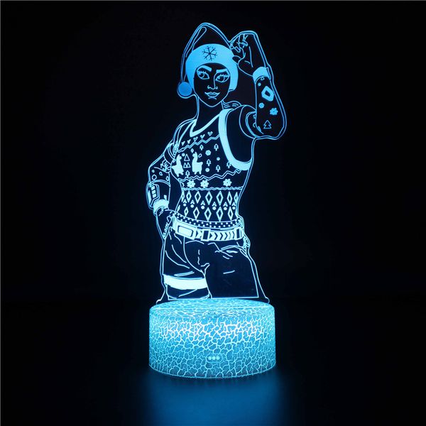 

3D Night Light Форт Nite оптическая иллюзия 7 цветов Изменения с выносным Днем рождения По
