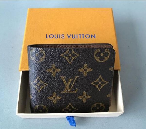 

Aaaa pari plaid tyle de igner men wallet famou men luxury brand wallet real leather hort mall wallet with box