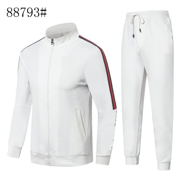 2021 2020 Autumn Mens Full Zip Tracksuit Men Sport Suit White Cheap Men ...