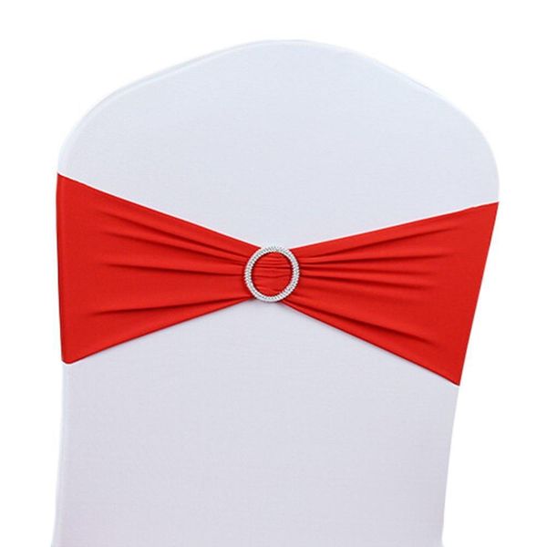 

elegant wedding chair cover spandex lycra chair cover sash bands crown shape chair buckle sash for home party meeting accessories