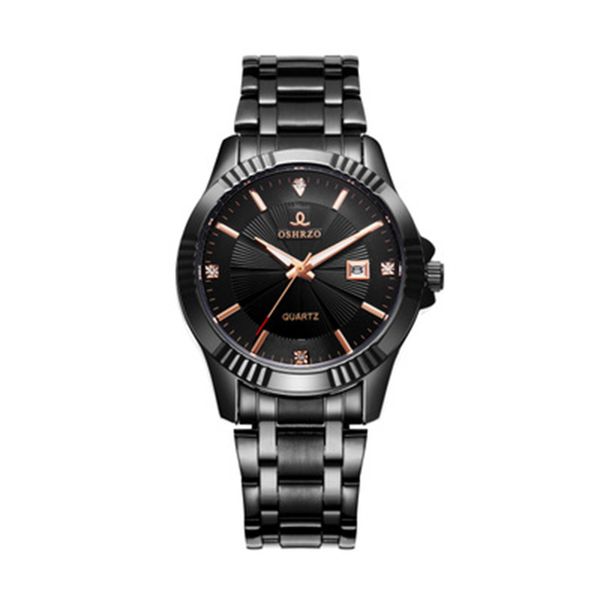 

ctpor men's watch high-end waterproof couple quartz watch high-end stainless steel fashion b034, Slivery;brown