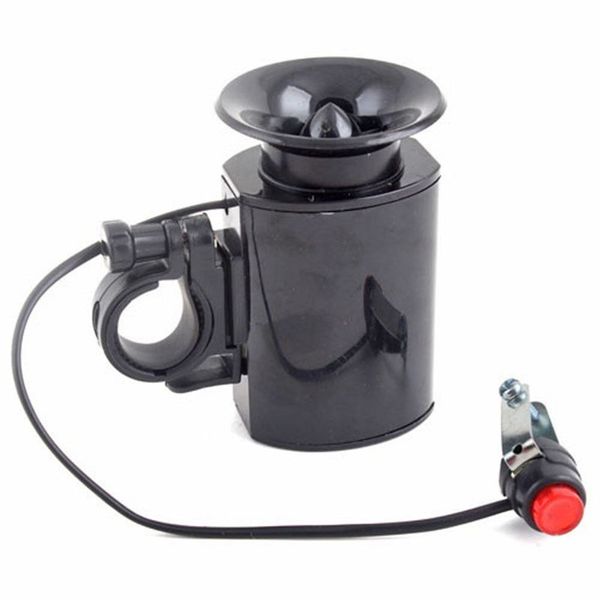 

waterproof black 6sounds ultra-loud electronic bicycle bell bike horn siren high