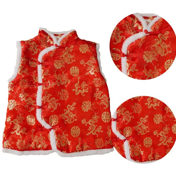 

new autumn&winter kids vest waistcoats cotton boys girls vests chinese style children's waistcoats kids sleeveless outerwear, Blue