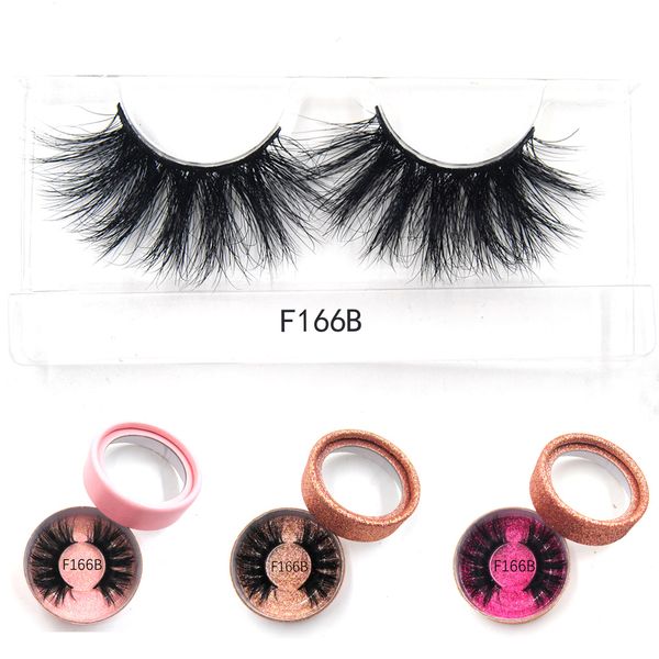 

Â 25mm false eyelashes wholesale thick strip 25mm 6d mink lashes custom packaging label makeup dramatic long mink lashes f166b