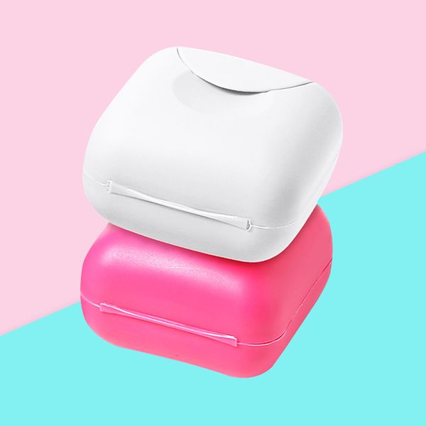 

travel manual soap holder waterproof leak proof soap box bring cover bring lock catch soap box