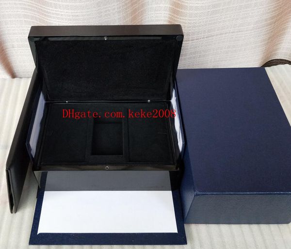 

luxury wristwatches gift watch box ladies'collection men's collection leather tote bag paper booklet festival boxes watches, Black;blue