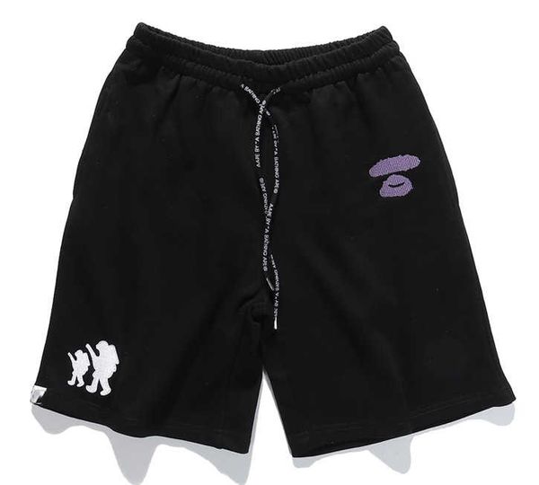 

новое поступление мужские дизайнерские модные брюки бренд ap роскошные мужские шорты летние свободные дышащие животные печати мужские брюки, White;black