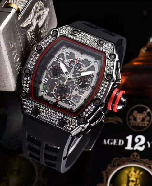 

Мужская мода большой циферблат кварцевые часы роскошные мужские полностью функц