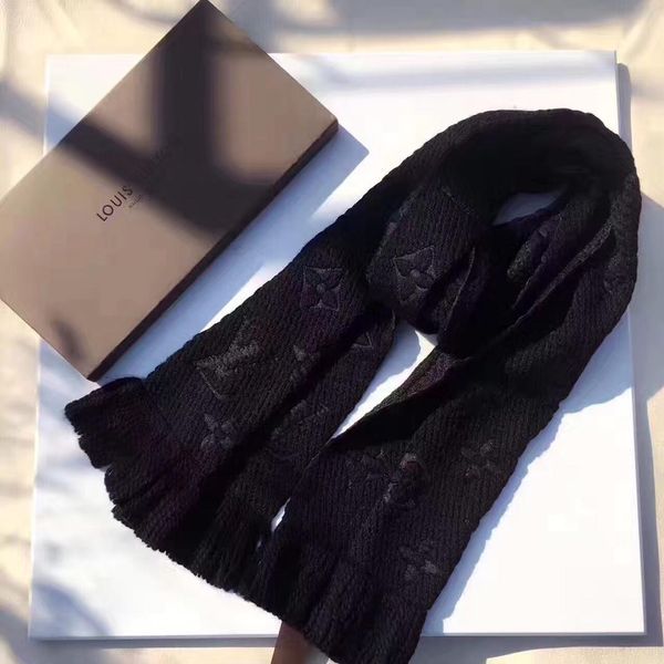 

branded women menwinter warm petit damier scarf louis vuitton fashion gentlemen letter patch plaid knit wool soft textures shawl, Blue;gray