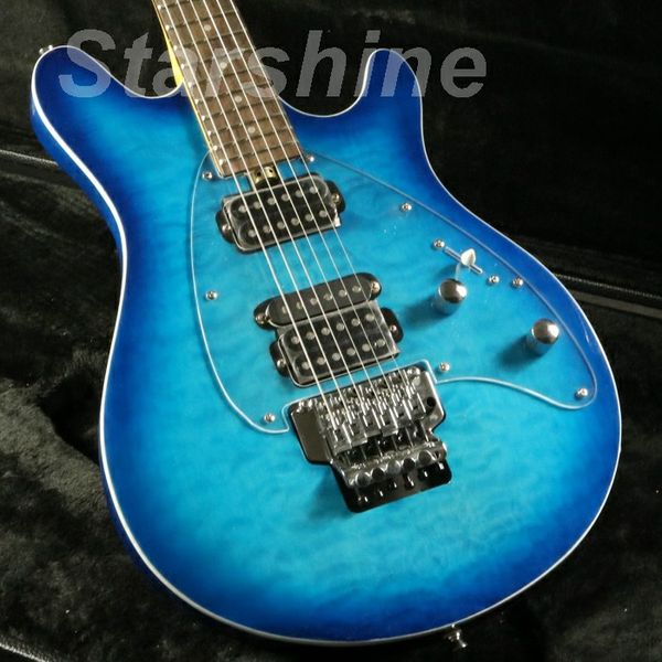 

Jeb6042 oip electric guitar floyd ro e bridge quilted maple bluebur t color