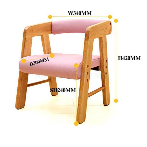 

children's chair primary school student's solid wood study chair household lifting chair, backrest chair, armrest, adjustable wo