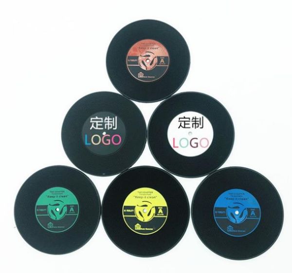 

silicone coaster vintage vinyl record disk coaster for tabledrinks mat pads protection prevents furniture damage non slip table decor