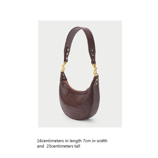

crocodile pattern high texture small bag diagonal shoulder dumplings new leather women's bag designer bags bags
