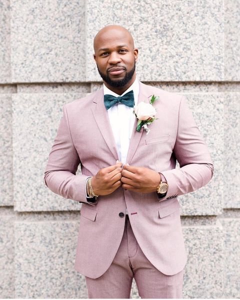 

новое поступление розовый жених смокинги женихов вырез лацкан лучший мужской костюм свадебный мужской блейзер костюмы на заказ (куртка+брюки, White;black