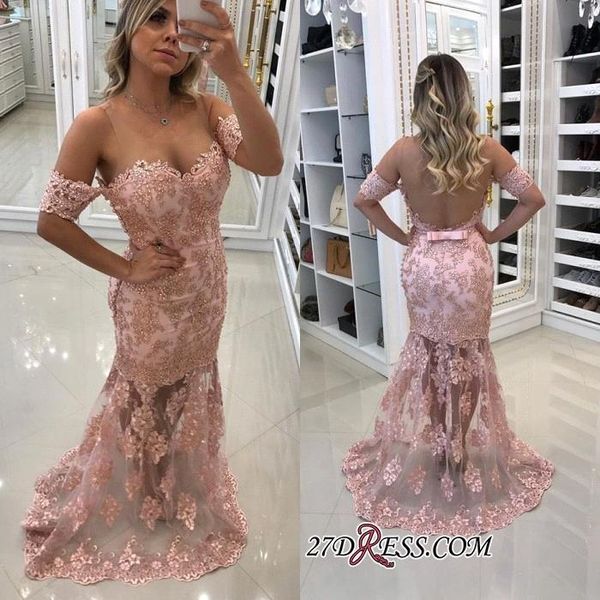 

новый розовый аппликация пром платья sheer тюль спинки русалка bodycon вечерние платья длинные вечернее платье формальные pageant платья на, Black;red