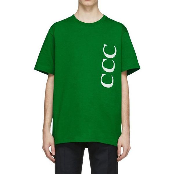 

20ss сделано в италии t-shirt классический логотип письмо печатное tee простой сплошной цвет короткие рукава мужчины женщины лето high stree, White;black