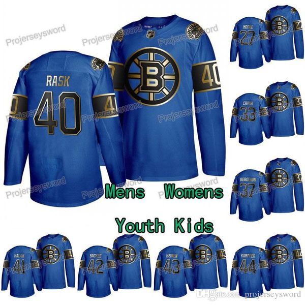

Boston Bruins Tuukka Rask Father's Day Black Golden Royal Jersey Jaroslav Halak David Backes Danton Heinen Steven Kampfer Hockey Jerseys