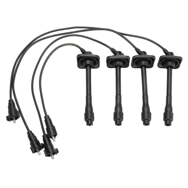 

4pcs ignition spark plugs leads wires for camry rav4 solara te58 1997-2001