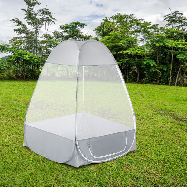 

outdoor camping tent mosquito net meditation single sit-in standing shelter cabana portable folding traveling camping tent