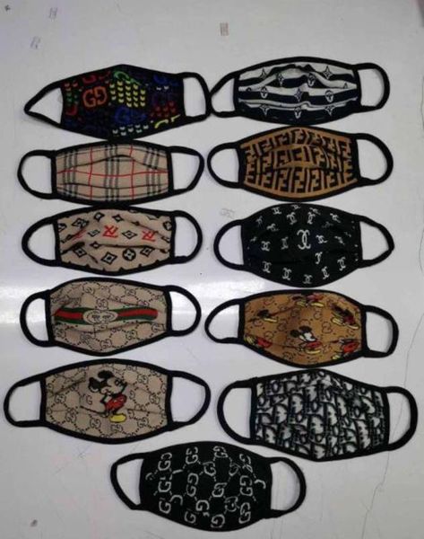 

2020 luxury face letter knitting mouth-muffle breathable masks reusable washable cycling outdoor designer mask respirator e33101