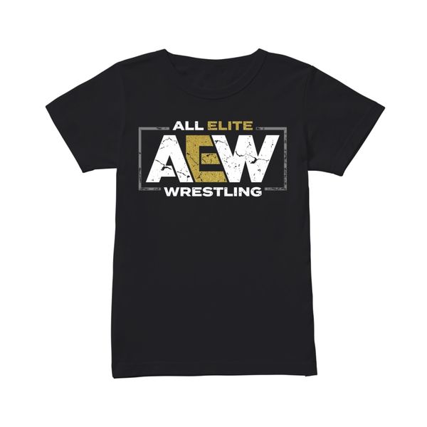 

brand all elite aew wrestling shirt summer 2019 men's short sleeve t-shirt, White;black