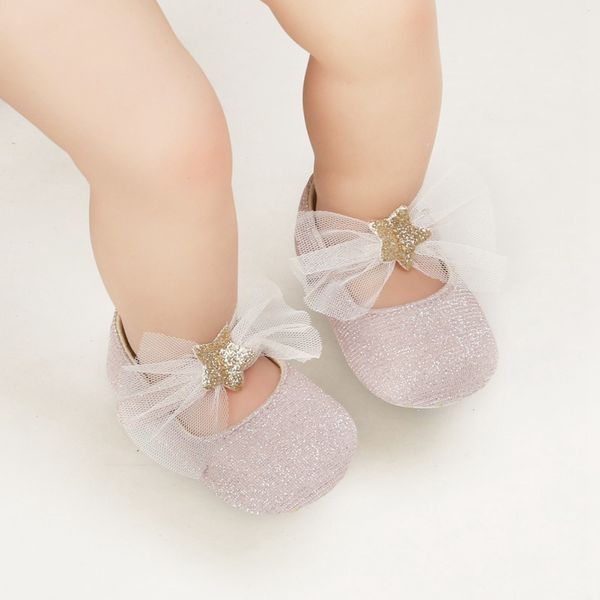 

infant shiny star princess shoes baby girl shallow mouth cotton shoes soft bottom breathable baby toddler first walkers w