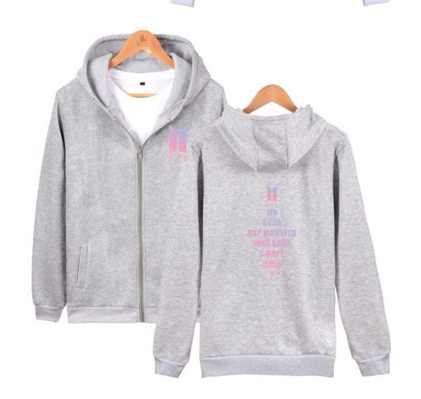 

explosion proof kanye west stu bts bulletproof youth league street trend zip sweater in autumn, Black