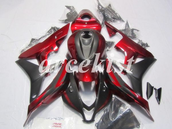 

новый abs инъекция мотоцикл полные обтекатели комплект, пригодные для honda cbr600rr f5 2007 2008 07 08 600rr кузовостроение набора красных
