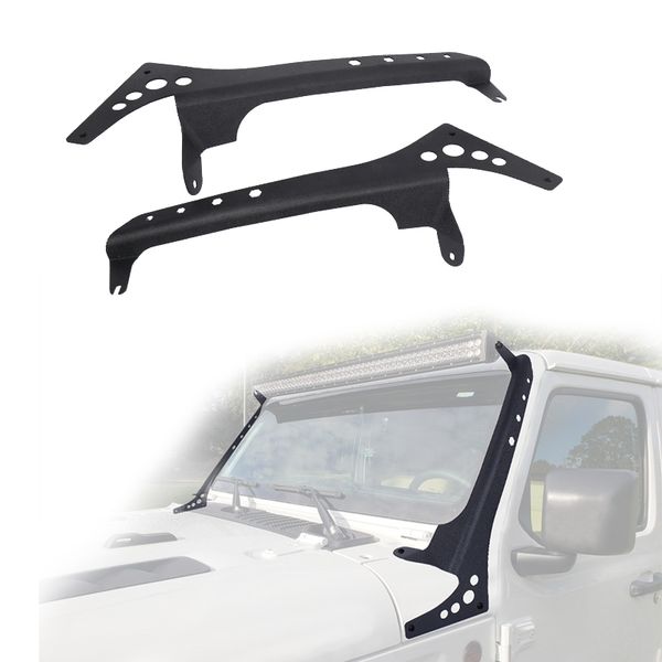 

upper windshield mounting bracket 52" led light bar bracket for jee p 2018+ jl models