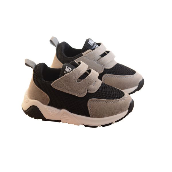 

fashion kids shoes for boys girls air mesh breathable children casual sneakers baby girl soft running sports shoes 21~30, Black