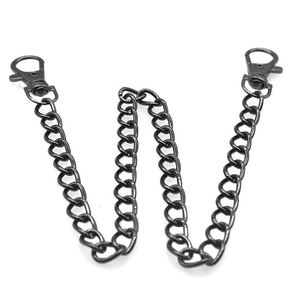 

personality wallet belt waist chain punk hip hop rock pants chain metal keychains buckle men women bag trinket pendant keychain, Silver
