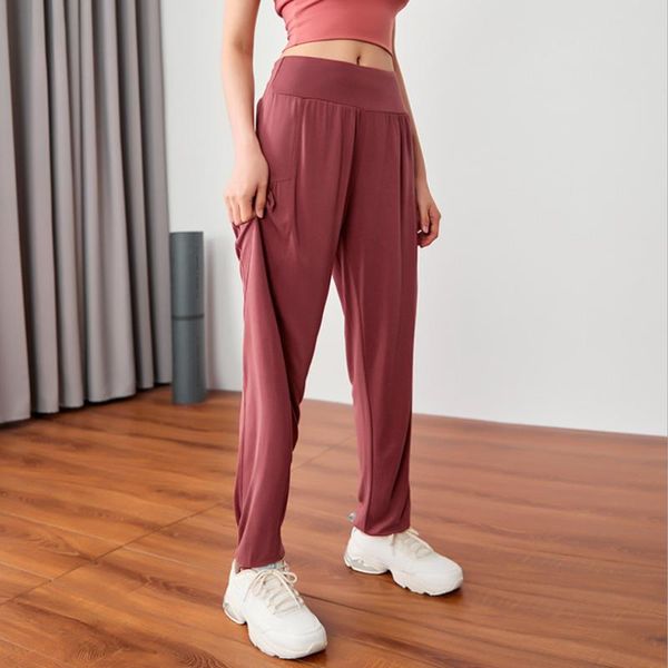 

2020 summer thin elastic fitness trousers women loose loose thin quick-drying stretch yoga comfortable feeling sports pants, White;red