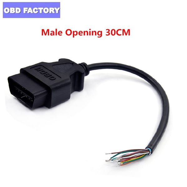 

obd2 16pin female extension opening cable car diagnostic interface connector obd ii female converter obd2 male cable
