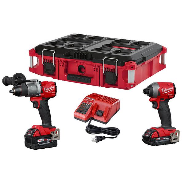 

Milwaukee fuel m18 2997 22cxpo 18 volt 2 tool cordle packout combo kit